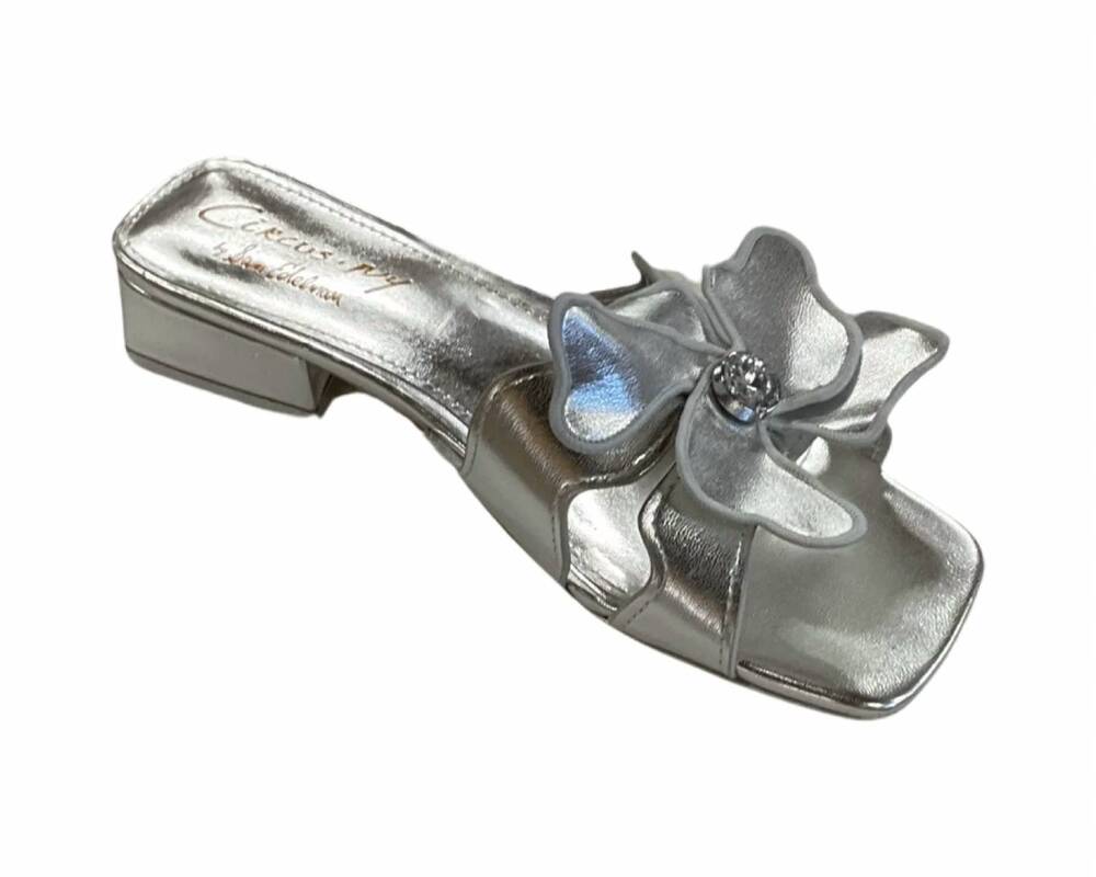 NEW CIRCUS.NY women's jolie slide sandals in silver
